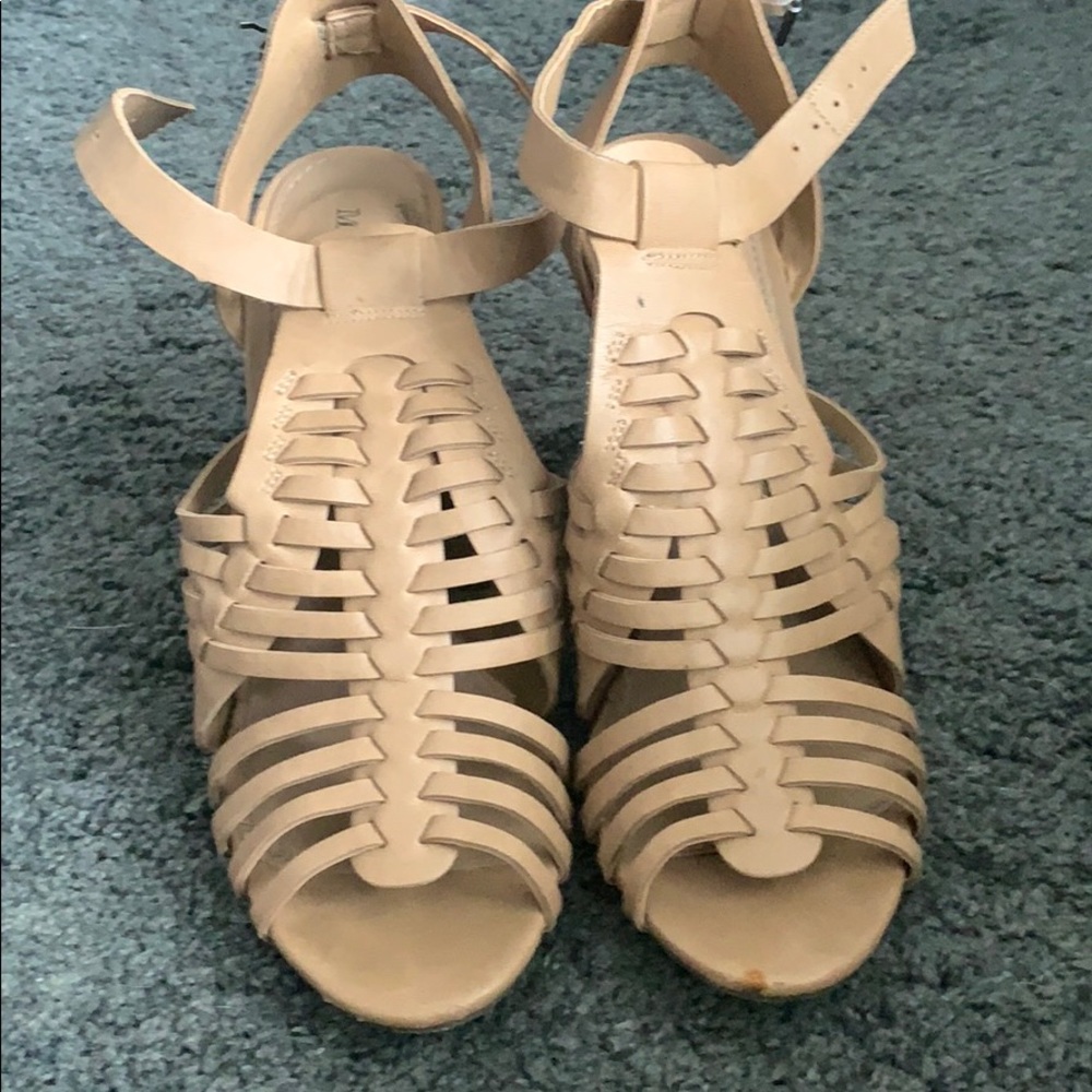 Brown chunky heels